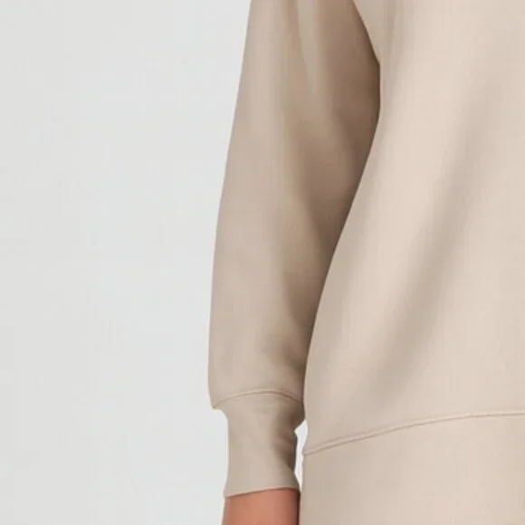 NWT Danskin Super Soft Stretch Beige Ivory Tunic Sweatshirt With Pockets - Picture 9 of 10